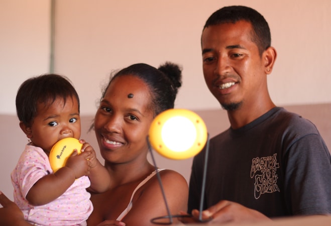 In Madagascar, CEAS has set up six solar kiosks that benefit 1,140 schoolchildren. The children have light to study and their parents can use the light to extend their economic and social activities into the evening.